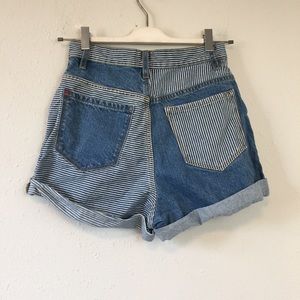 Urban Outfitters Shorts - UO BDG Striped Jean High Waist Cuffed Shorts 27 Urban Outfitters Shorts - UO BDG Striped Jean High Waist Cuffed Shorts 27